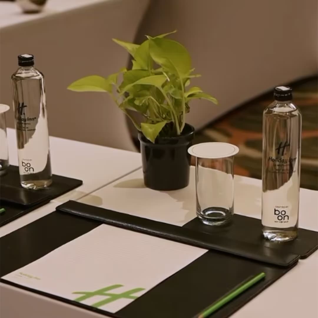 Boon water at Holiday Inn