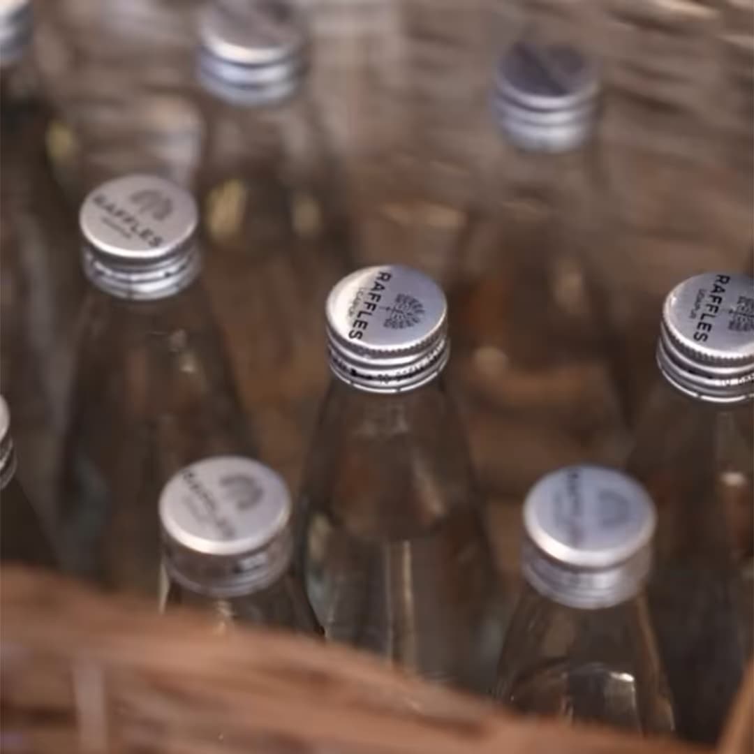 Boon glass bottles at Raffles