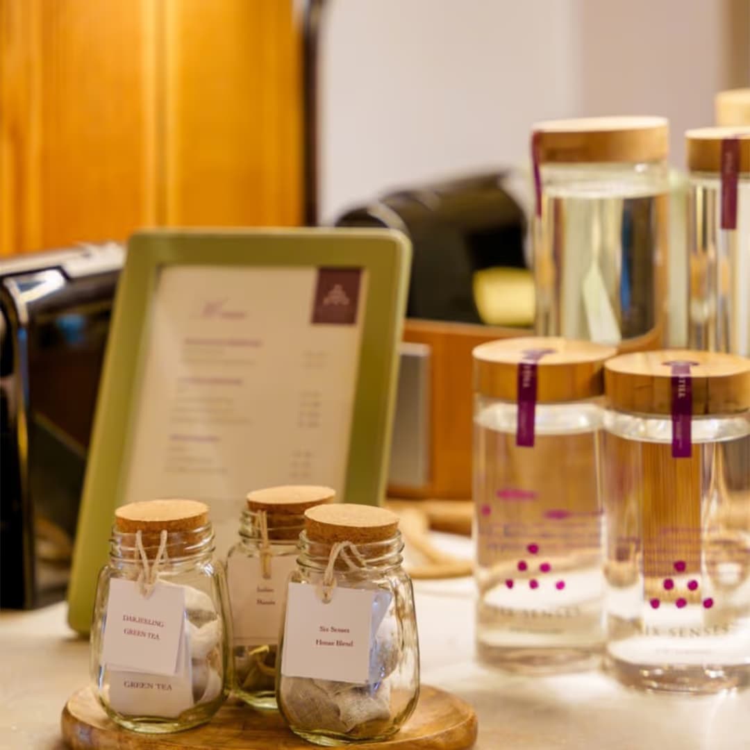 Boon water at Six Senses resort