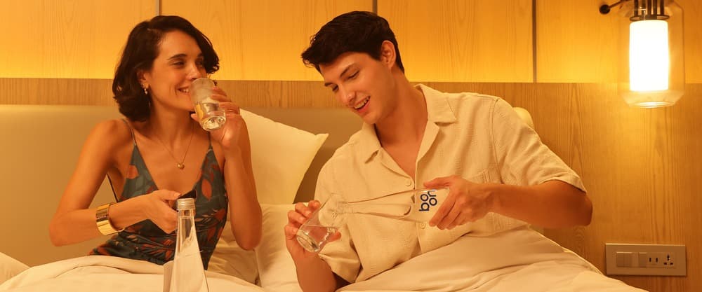 Boon glass bottles refilled on site, replacing single-use plastic.