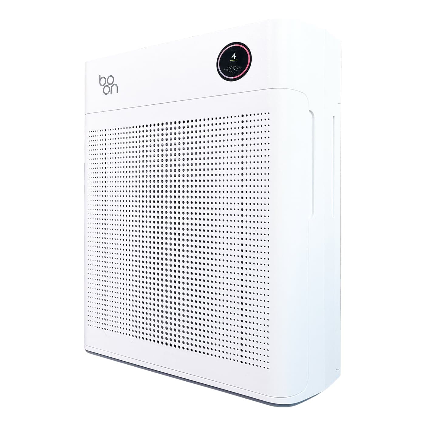 Boon Airvana™ air purifier at an angle, showing the side air intake