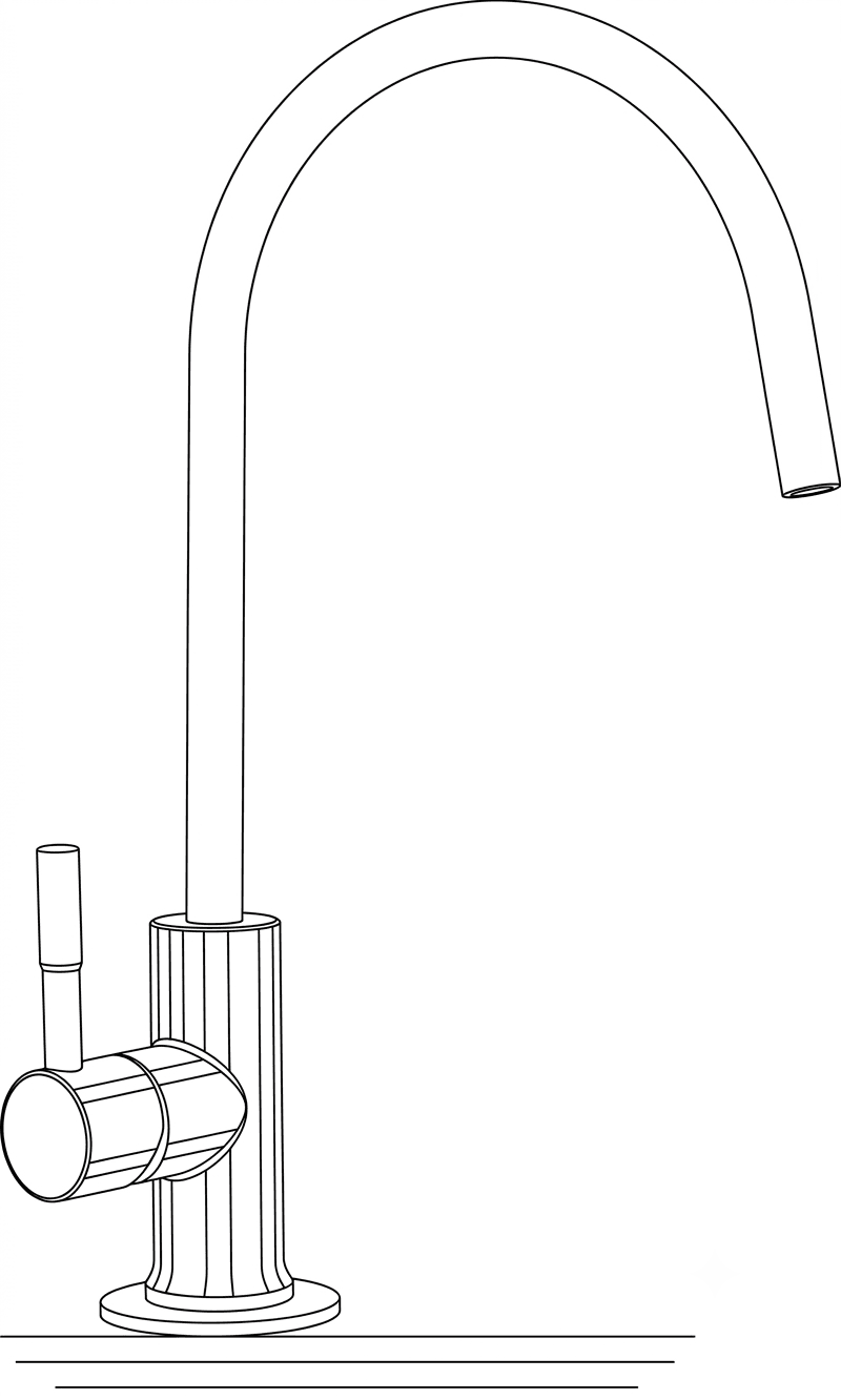 Illustration of a standard under-sink purifier tap, standing in for the Aquaguard Select Designo UTC