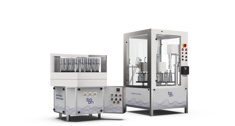 boon Refill — in-house glass water bottle plant for hotels