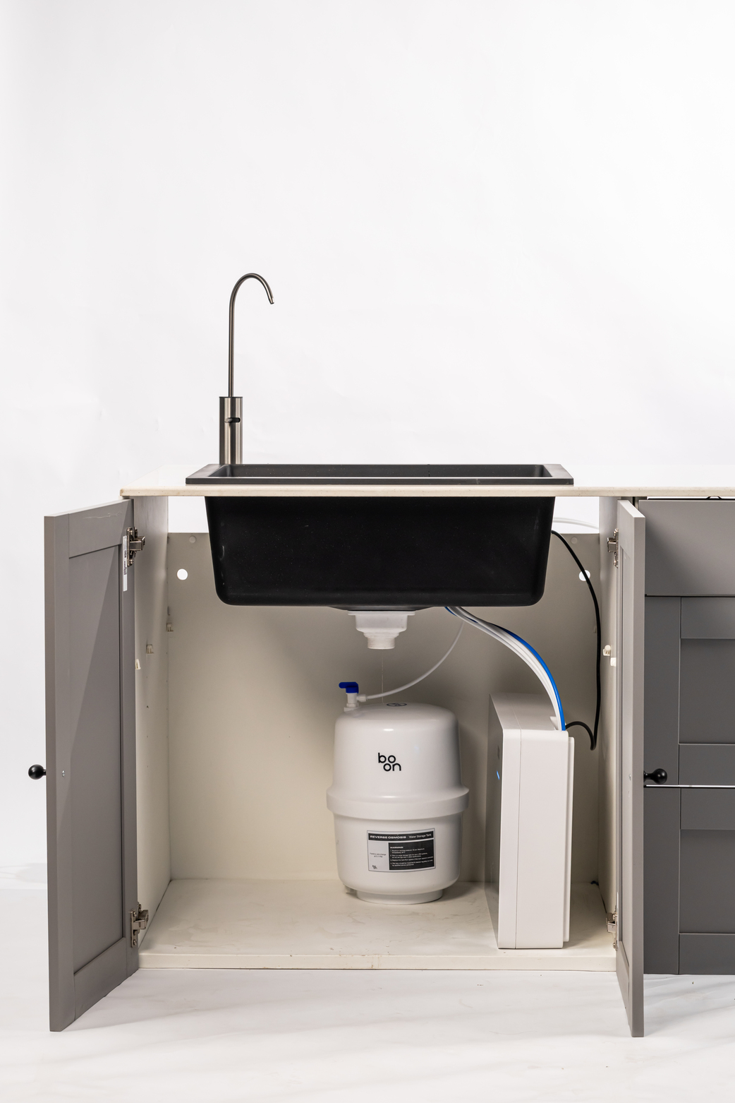 Boon Tap mid-installation.