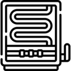 Purify Tall rear connection diagram: inlet supply and outlet drain